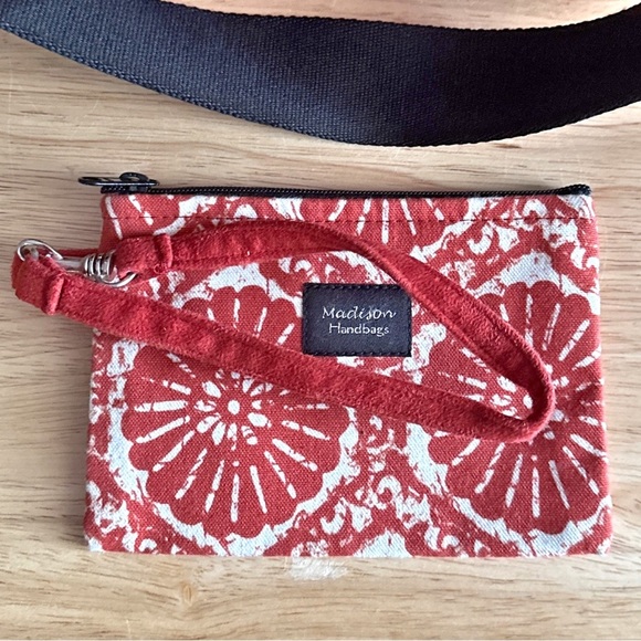 Madison Handbags Boho Canvas Tote Purse with Matching Wristlet Set
